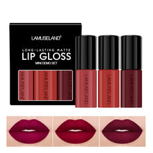 Load image into Gallery viewer, Hot 3 pcs Matte Lipstick Fashion Makeup Long-Lasting Liquid Lip Makeup Lipstick Easy To Wear Nude Red Lip Gloss Cosmetic