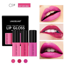 Load image into Gallery viewer, Hot 3 pcs Matte Lipstick Fashion Makeup Long-Lasting Liquid Lip Makeup Lipstick Easy To Wear Nude Red Lip Gloss Cosmetic