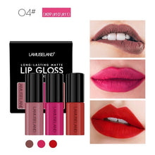 Load image into Gallery viewer, Hot 3 pcs Matte Lipstick Fashion Makeup Long-Lasting Liquid Lip Makeup Lipstick Easy To Wear Nude Red Lip Gloss Cosmetic
