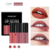 Load image into Gallery viewer, Hot 3 pcs Matte Lipstick Fashion Makeup Long-Lasting Liquid Lip Makeup Lipstick Easy To Wear Nude Red Lip Gloss Cosmetic