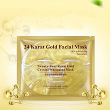 Load image into Gallery viewer, 24K Gold Collagen Face Mask Crystal Gold Collagen Facial Masks Moisturizing whitening Anti-aging Skin Care Korean Cosmenics mask